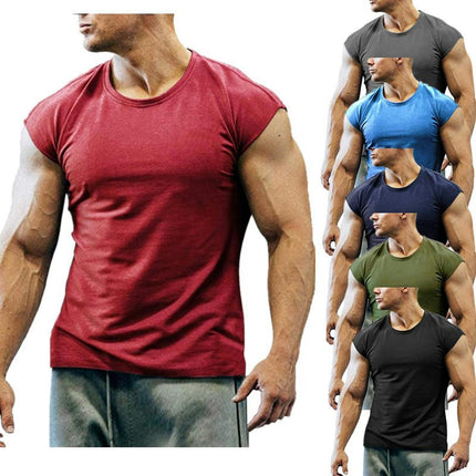 Men's Gym Tank Tops Workout Sleeveless T-Shirts Athletic Muscle Tank Training Bodybuilding Shirts