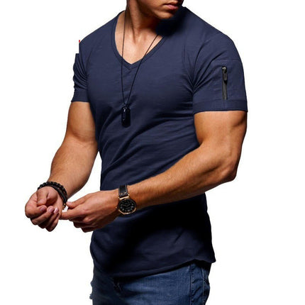 Premium V Neck T Shirts for Men - Modern Fitted Tees S - 5XL Vneck Undershirts