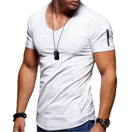 Premium V Neck T Shirts for Men - Modern Fitted Tees S - 5XL Vneck Undershirts