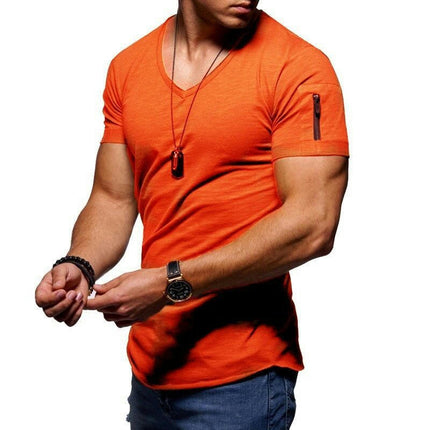 Premium V Neck T Shirts for Men - Modern Fitted Tees S - 5XL Vneck Undershirts