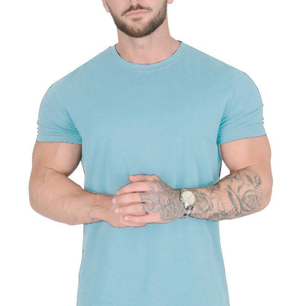 Loose Casual Solid Color Short-sleeved T-shirt Quick Drying Breathable Cooling Short Sleeve Sports T-Shirt