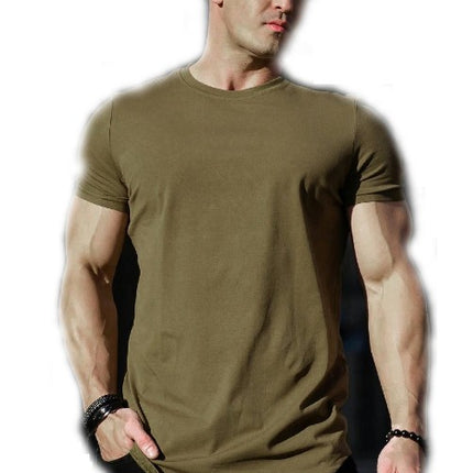 Loose Casual Solid Color Short-sleeved T-shirt Quick Drying Breathable Cooling Short Sleeve Sports T-Shirt