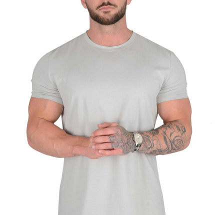 Loose Casual Solid Color Short-sleeved T-shirt Quick Drying Breathable Cooling Short Sleeve Sports T-Shirt