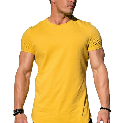 Loose Casual Solid Color Short-sleeved T-shirt Quick Drying Breathable Cooling Short Sleeve Sports T-Shirt