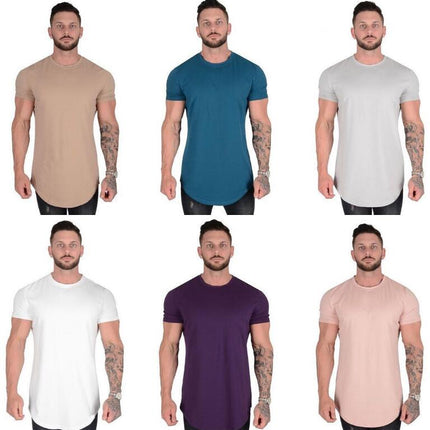 Loose Casual Solid Color Short-sleeved T-shirt Quick Drying Breathable Cooling Short Sleeve Sports T-Shirt