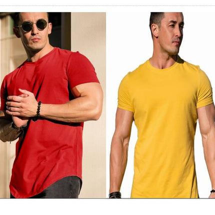 Loose Casual Solid Color Short-sleeved T-shirt Quick Drying Breathable Cooling Short Sleeve Sports T-Shirt