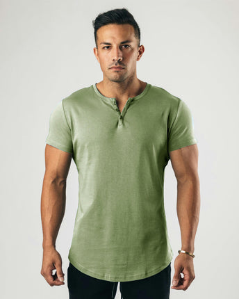 Mens Summer Cotton Casual Henley Shirts Single Button Placket Plain v Neck T-Shirts Regular Fit