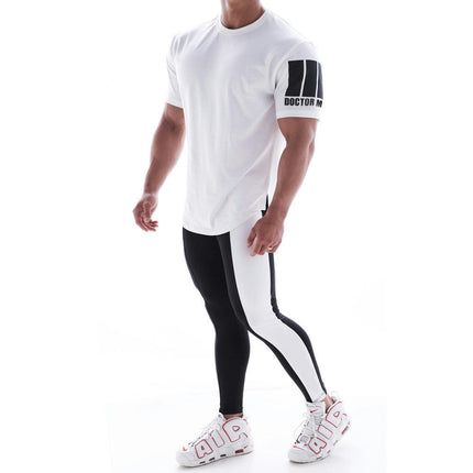 Summer Men's Short Sleeve Fitness Running Training Casual Short Sleeve T-Shirt