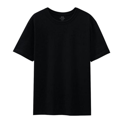 Men's Short Sleeve T-Shirt Solid Long-staple Cotton Knit Loose Fit T-shirt