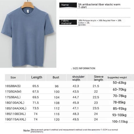 Mens Casual Slim Fit Short Sleeve T-Shirts Soft Lightweight Crew-Neck Size S to 4XL