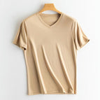 golden yellow-V neck