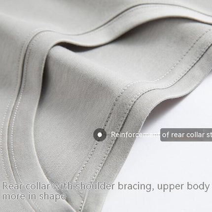 Men's Mercerized Cotton Short-sleeved T-shirt Solid Color Breathable Round Neck / V-neck T-shirt