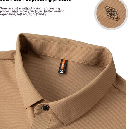 Mens Short Sleeve Casual Solid Stylish Dry Fit Performance Designed Collared Golf Shirts