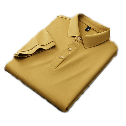 Men's Shirt 3 Button Casual Work T Shirt Quick Dry Short Sleeve Summer Lapel Business Short Sleeve