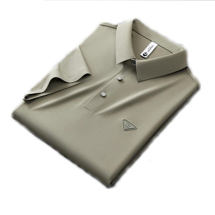 Men's Golf Shirt Short Dry Moisture Wicking Performance Outdoor Casual Collar Shirt