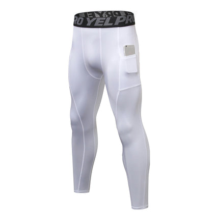 Men's Dry Fit Compression Pants Running Tights Leggings with Phone Pocket