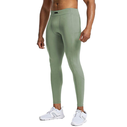 Men's Running Gym Tights Workout Athletic Elasticity Leggings