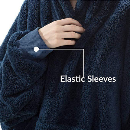 Oversized Blanket Hooded Jacket Comfortable Long Fluffy Fleece Jacket Women's Men's Applicable