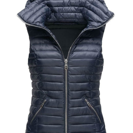 Women's Winter Vest Jacket Lightweight Quilted Loose Versatile Vest with Removable Hood