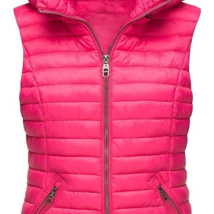 Women's Winter Vest Jacket Lightweight Quilted Loose Versatile Vest with Removable Hood