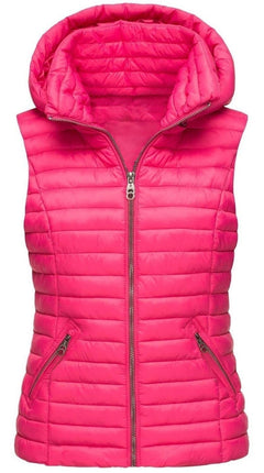 Women's Winter Vest Jacket Lightweight Quilted Loose Versatile Vest with Removable Hood