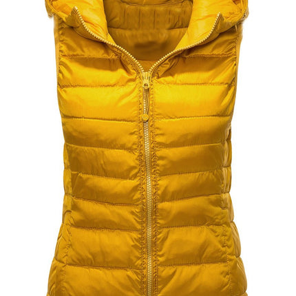 Women's Winter Down Vest Jacket Lightweight Quilted Loose Versatile Hooded Vest