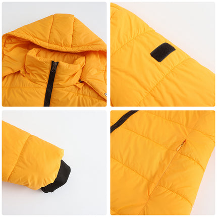 Women's winter windproof warm coat waterproof thickened fashion puffy with removable hood coat