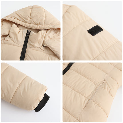 Women's winter windproof warm coat waterproof thickened fashion puffy with removable hood coat