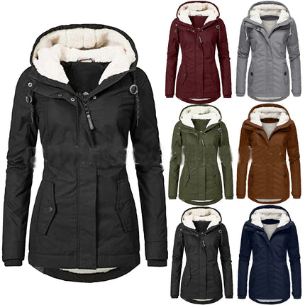 Women's Winter Coat Parker Coat Hooded Long Winter Warm with Pockets Parker Coat