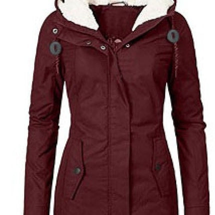 Women's Winter Coat Parker Coat Hooded Long Winter Warm with Pockets Parker Coat