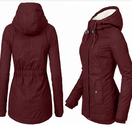 Women's Winter Coat Parker Coat Hooded Long Winter Warm with Pockets Parker Coat