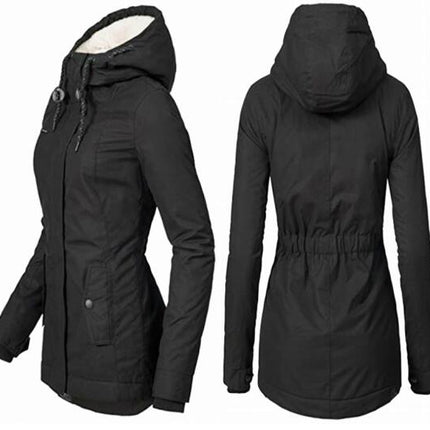 Women's Winter Coat Parker Coat Hooded Long Winter Warm with Pockets Parker Coat