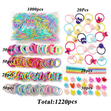 Baby Hair Ties, Hair Accessories for Girls Toddler Hair Ties Different Style Elastic Hair Bands Rubber Bands with Box