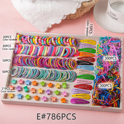 Girls Toddler Hair Bands Set, Kids Hair Accessories Colorful Ponytail Clips Rubber Bands with Ice Cream Strawberry Hair Clips