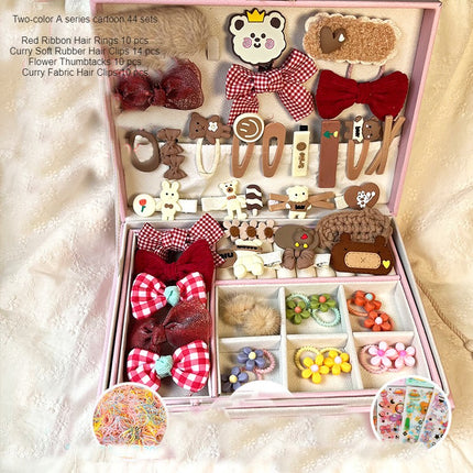 Cute Girls Hair Accessories-Switch Jewelry Box-Plastic Hair Tie Clip Headband Multi-Purpose and Portable Organizer