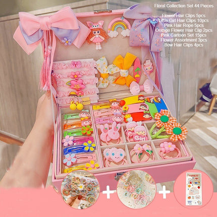 Cute Girls Hair Accessories-Switch Jewelry Box-Plastic Hair Tie Clip Headband Multi-Purpose and Portable Organizer