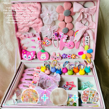 Cute Girls Hair Accessories-Switch Jewelry Box-Plastic Hair Tie Clip Headband Multi-Purpose and Portable Organizer