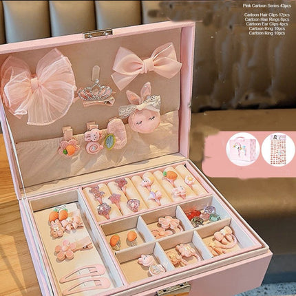 Girls Hair Accessories Set Gift Box Girl Headwear Baby BirthdayGift Hairpin Hairband Hair Rope Hair Tie Combination