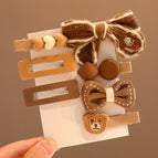 Coffee colored knitted bow