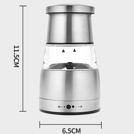 Stainless Steel Salt and Pepper Mill, Adjustable Coarseness Manual Pepper Mill, Professional Spice and Seed Grinder