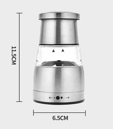 Stainless Steel Salt and Pepper Mill, Adjustable Coarseness Manual Pepper Mill, Professional Spice and Seed Grinder