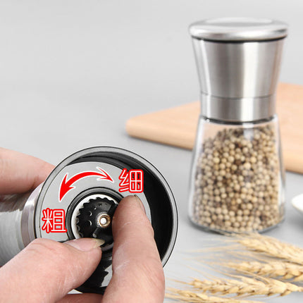 Salt and Pepper Grinder Stainless Steel Adjustable Coarse and Fine Ceramic Pepper Salt Mill