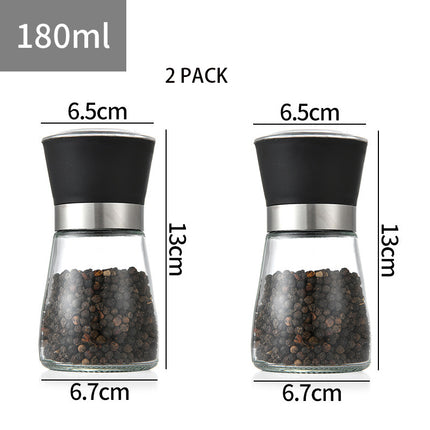 Salt and Pepper Grinder Stainless Steel Adjustable Coarse and Fine Ceramic Pepper Salt Mill