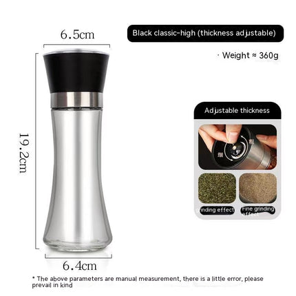 Salt and Pepper Mill Kit, Spice Mill, Adjustable Roughness Mill Kit, High Quality Stainless Steel Salt and Pepper Mill