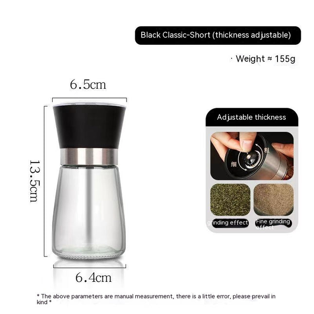 Salt and Pepper Mill Kit, Spice Mill, Adjustable Roughness Mill Kit, High Quality Stainless Steel Salt and Pepper Mill