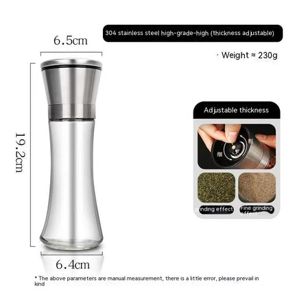 Salt and Pepper Mill Kit, Spice Mill, Adjustable Roughness Mill Kit, High Quality Stainless Steel Salt and Pepper Mill