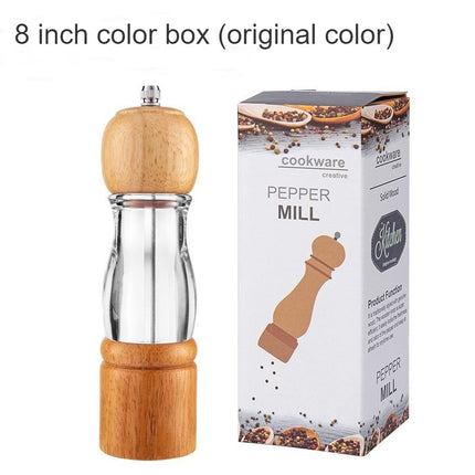 Pepper grinder, manual salt and pepper grinder, wooden vibrator with adjustable ceramic core salt grinder and pepper grinder