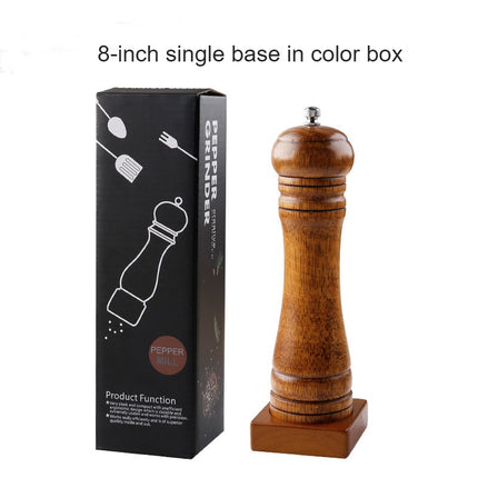 Pepper Mill Oak Pepper Mill Refillable Pepper Mill with Ceramic Grinding Mechanism, Adjustable Coarse and Fine