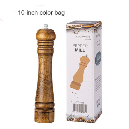 Pepper Mill Oak Pepper Mill Refillable Pepper Mill with Ceramic Grinding Mechanism, Adjustable Coarse and Fine