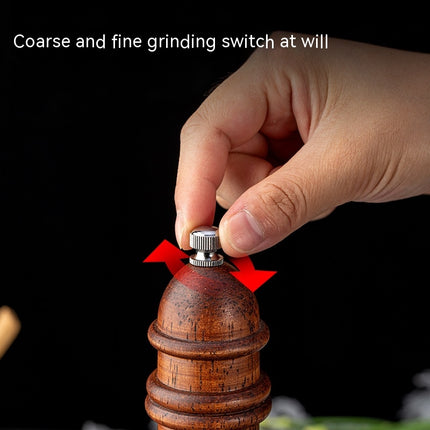 Wooden Pepper Grinder, Manual Salt and Pepper Grinder, with Visual Window Adjustable